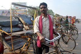 Prasanna's home is his rickshaw