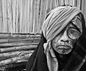lost old man under Bajrang Parishad’s temporary shelter