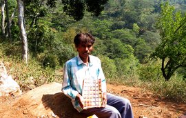 नीलगिरी में नीले रंग के बिना चित्रकारी