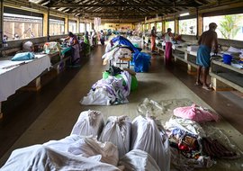 Drying out fast: laundry work in Fort Kochi