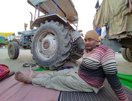Farmer Harjeet Singh can’t walk but stands tall