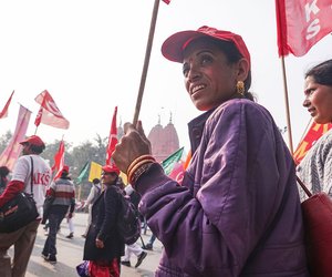 Marching from Majnu ka Tila to Ramlila