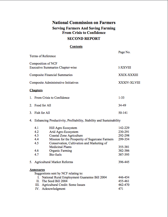 NCF-SECOND REPORT