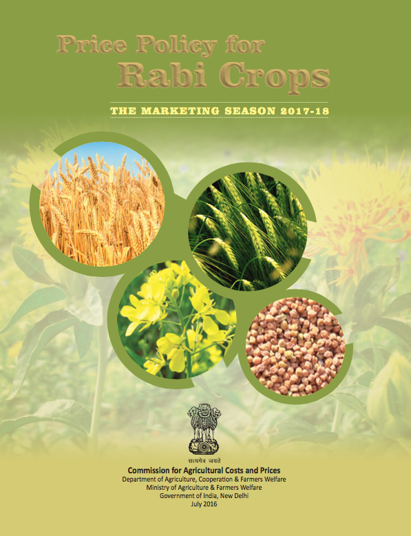 Price Policy for Rabi Crops: The Marketing Season 2017-18