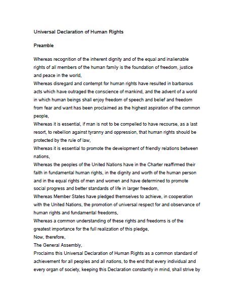 Universal Declaration of Human Rights